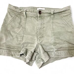 Casual Olive Green Jean Shorts for Women